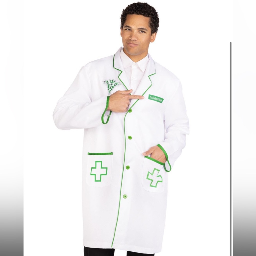 NEW Leg Avenue White and Green Doctor Costume weed doctor costume